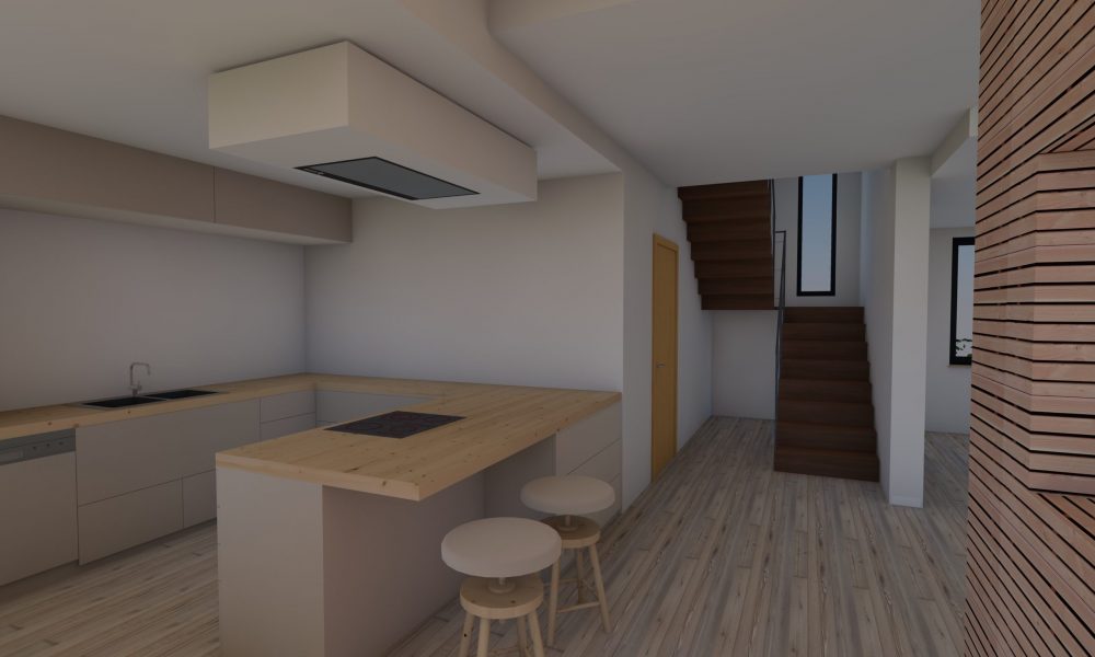 11 - cuisine vers escalier