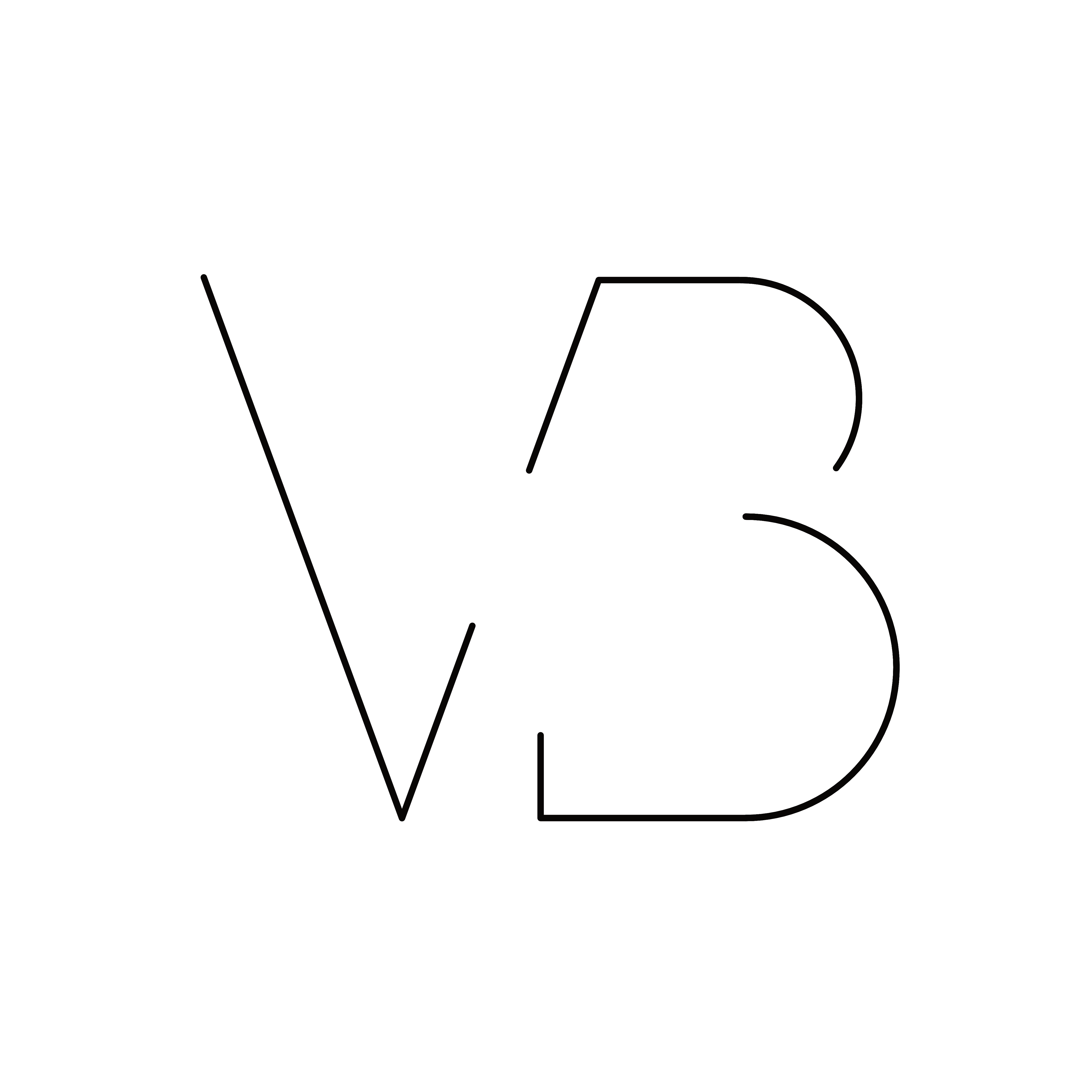Logo VB - fond blanc lettre noire